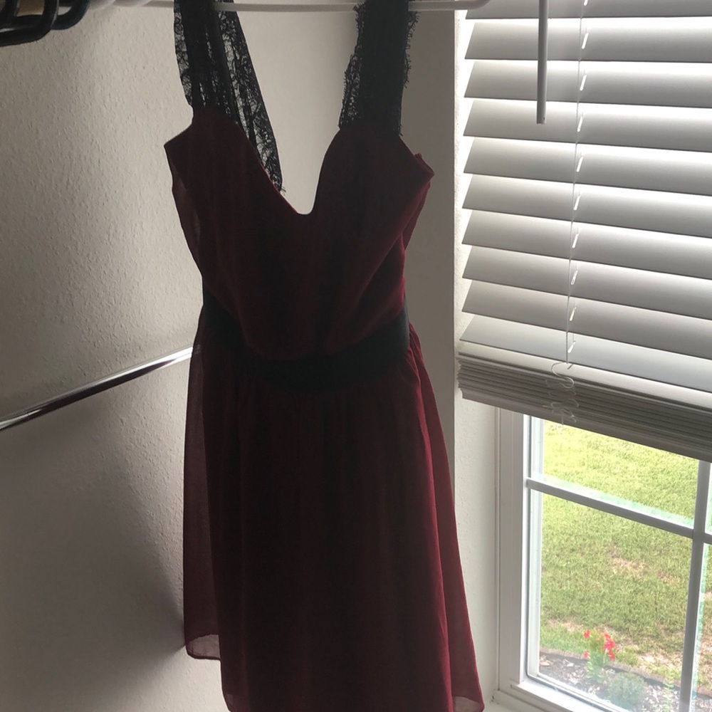 Burgundy dress
